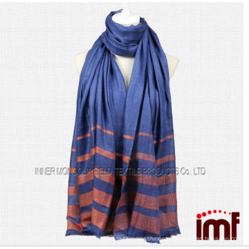 100% Pure Angora Cashmere Woven Blue Wrap & Shawls for Lady Autumn